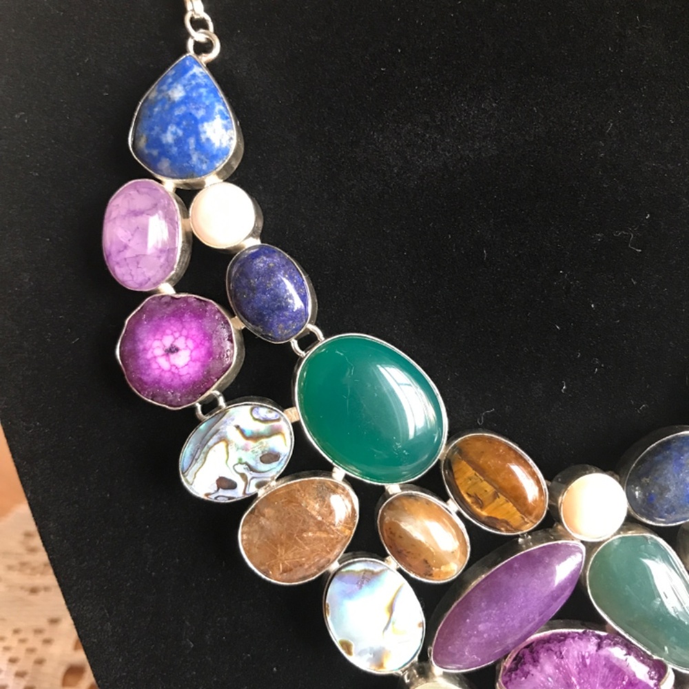 Pearl & Gemstone Necklace- EUC! - Picture 6 of 11